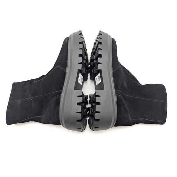 Asos Design Antigua Suede Sock Boots Round Toe Women's Black Size US9 EU40 - Picture 10 of 13